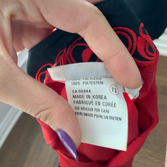 Vintage 80’S YVES ST. CLAIR Red & Black Long Sleeve Blouse Women’s Size Large - Picture 7 of 14